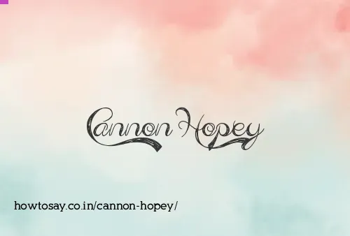 Cannon Hopey