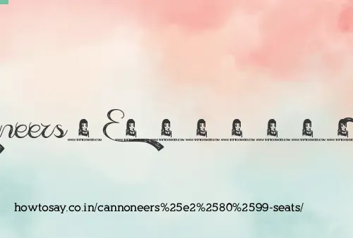 Cannoneers’ Seats