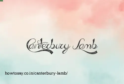 Canterbury Lamb