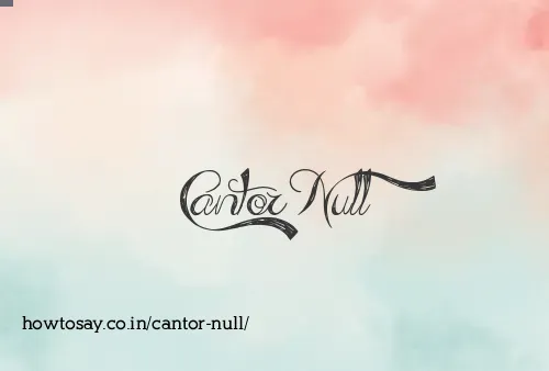 Cantor Null