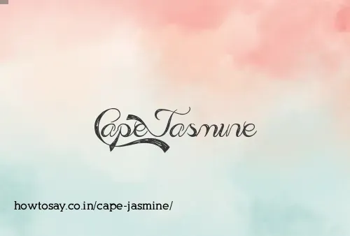 Cape Jasmine
