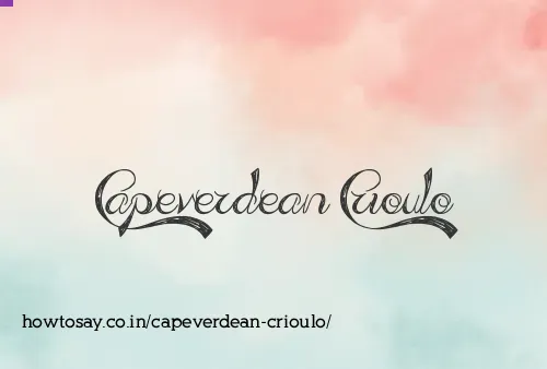 Capeverdean Crioulo