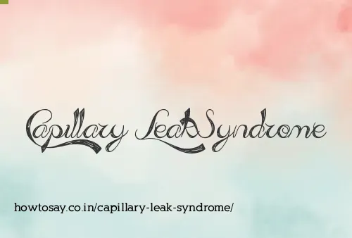 Capillary Leak Syndrome