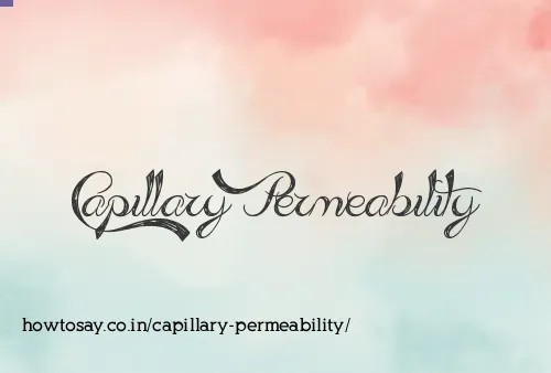 Capillary Permeability