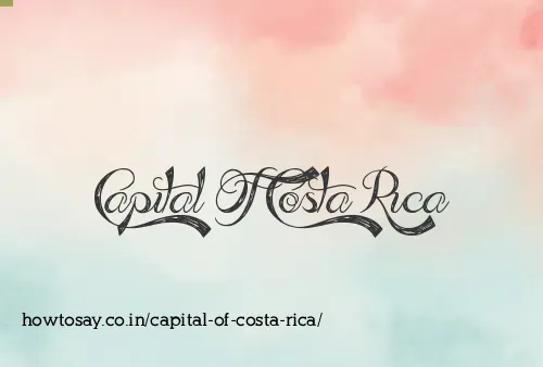 Capital Of Costa Rica
