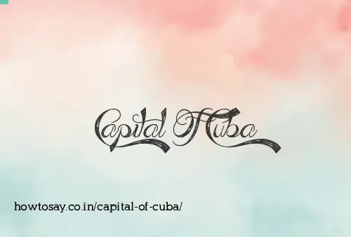 Capital Of Cuba