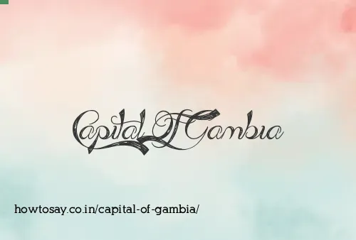Capital Of Gambia