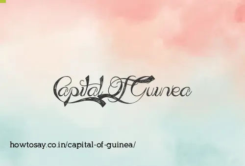 Capital Of Guinea