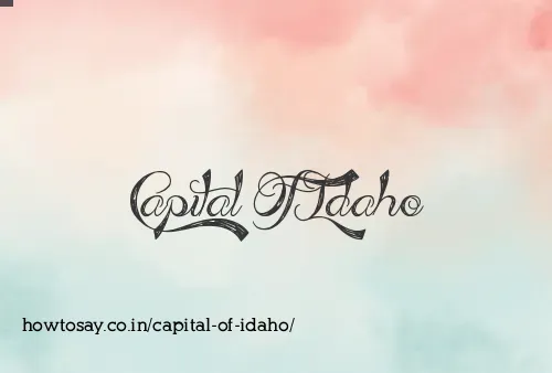 Capital Of Idaho