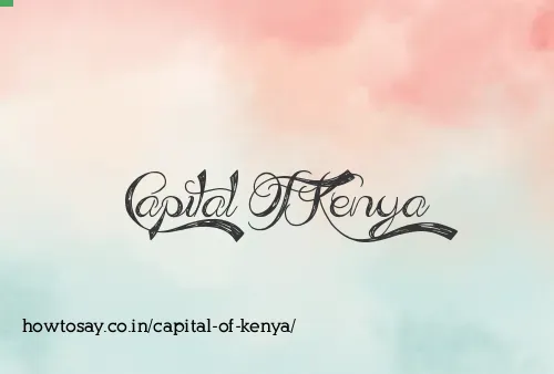 Capital Of Kenya