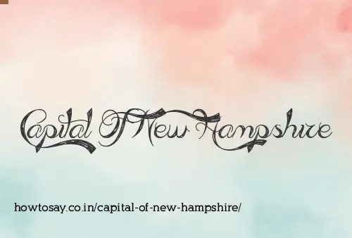 Capital Of New Hampshire