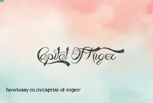 Capital Of Niger