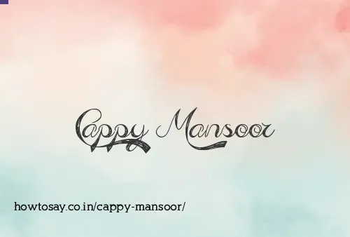 Cappy Mansoor