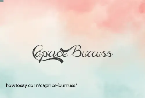 Caprice Burruss