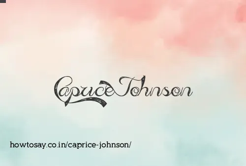 Caprice Johnson