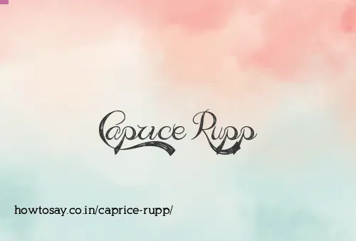 Caprice Rupp