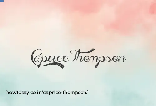 Caprice Thompson