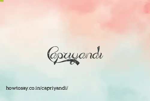 Capriyandi