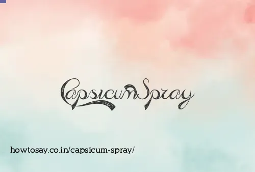 Capsicum Spray