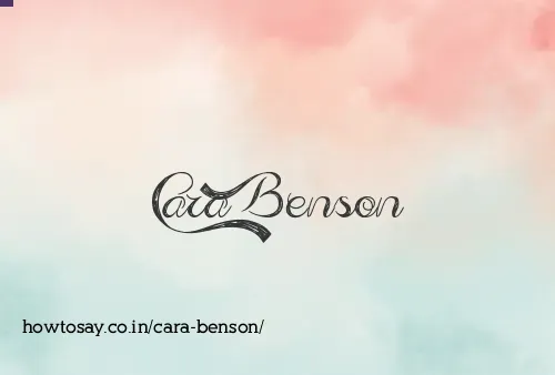 Cara Benson