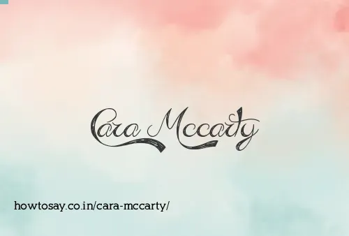 Cara Mccarty