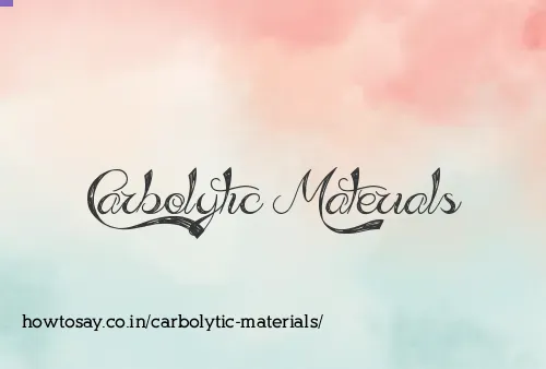 Carbolytic Materials