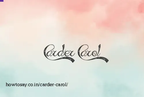 Carder Carol