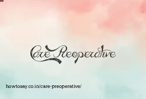 Care Preoperative