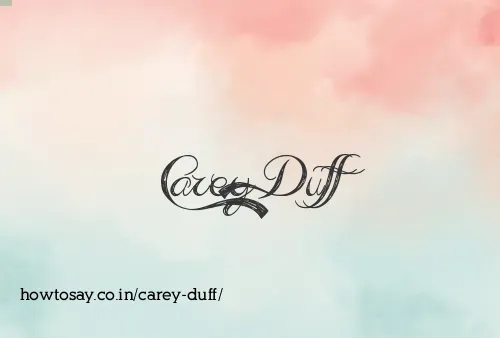 Carey Duff