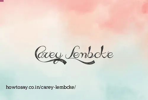 Carey Lembcke