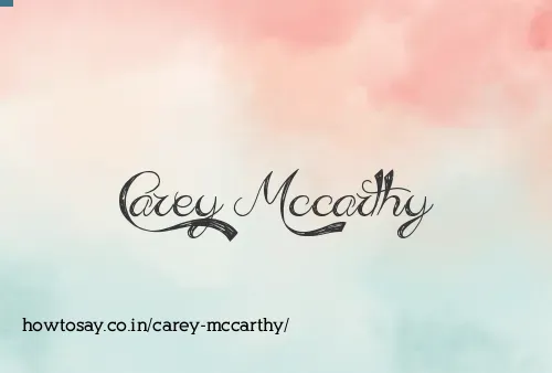 Carey Mccarthy