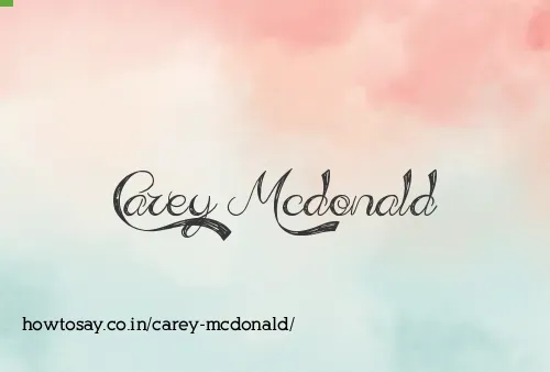 Carey Mcdonald