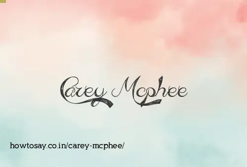 Carey Mcphee