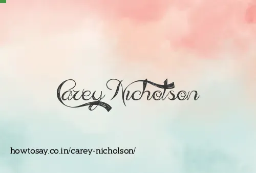 Carey Nicholson