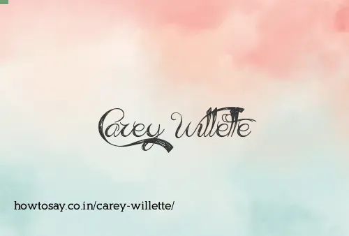 Carey Willette