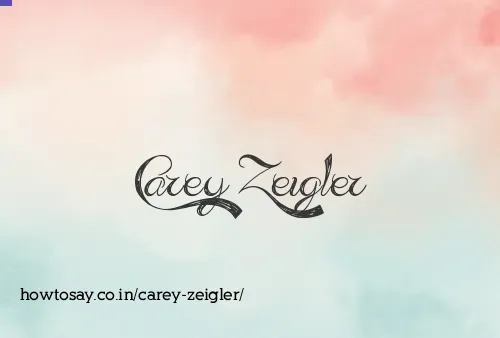 Carey Zeigler