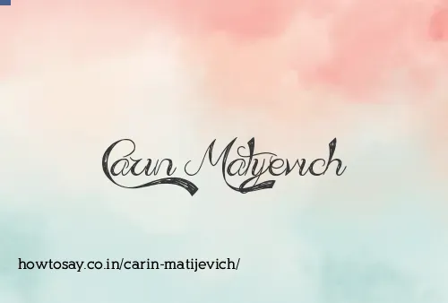 Carin Matijevich