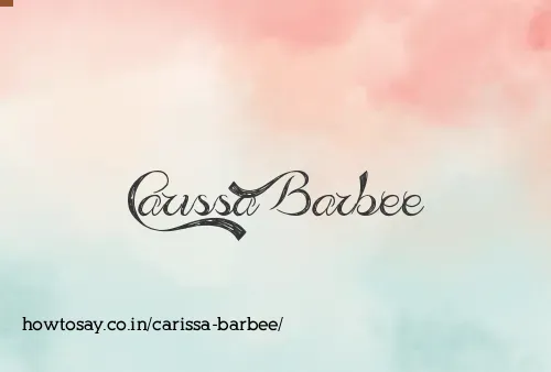 Carissa Barbee