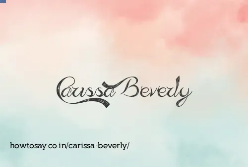 Carissa Beverly