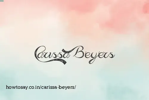 Carissa Beyers