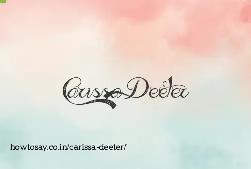 Carissa Deeter