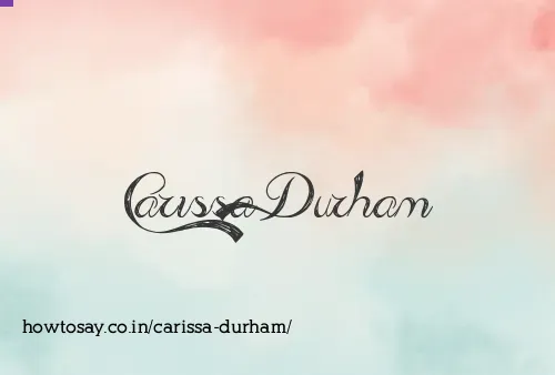 Carissa Durham