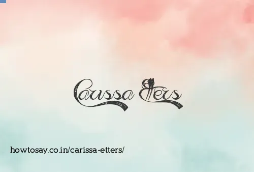 Carissa Etters