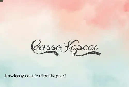 Carissa Kapcar