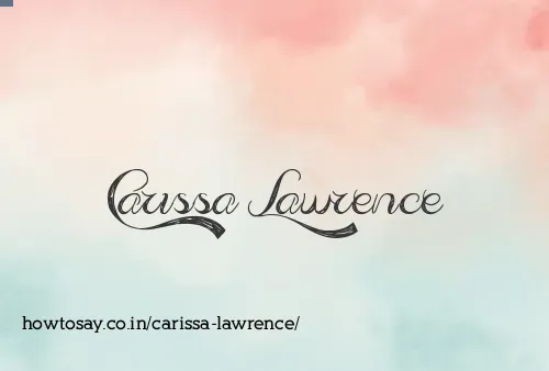 Carissa Lawrence