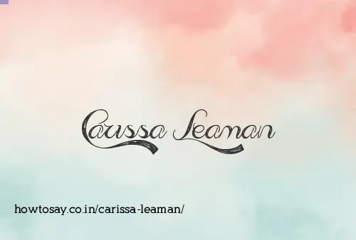 Carissa Leaman