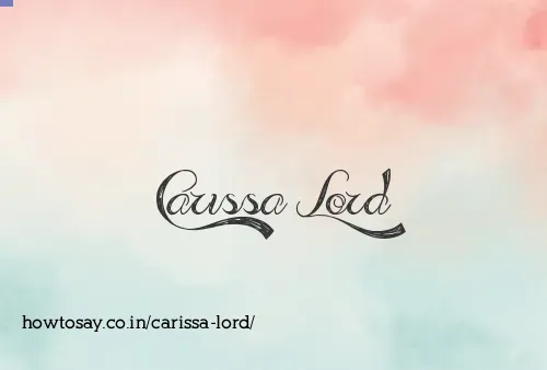 Carissa Lord