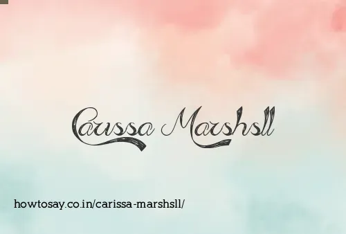Carissa Marshsll