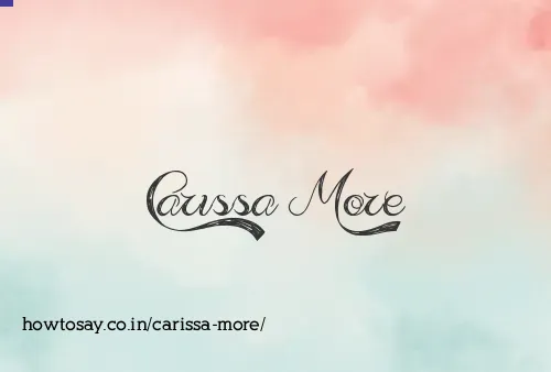 Carissa More