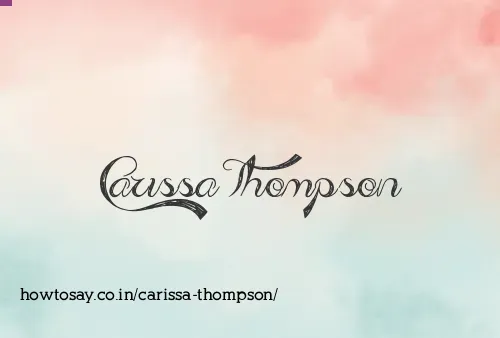 Carissa Thompson